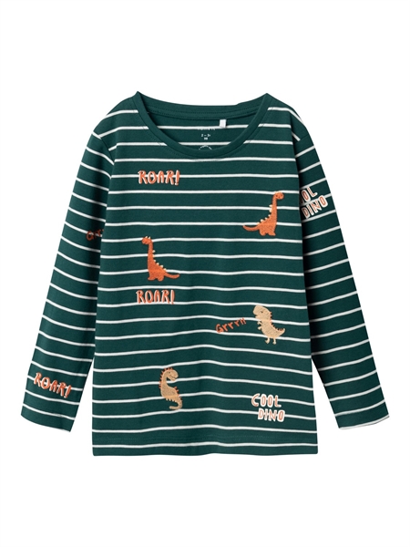 11: NAME IT Langærmet Dino Bluse Tenne Forest Biome